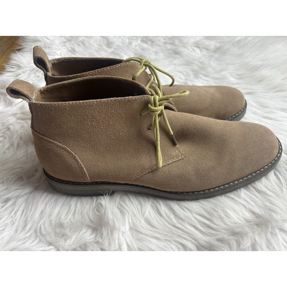 GH Bass Pearce Mens 11.5 Tan Suede Leather Chukka Desert Boots Brown FLAWS
